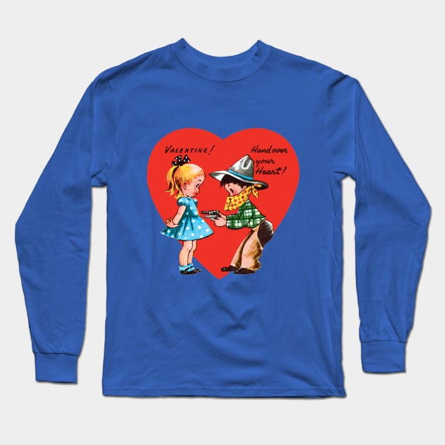 Retro Valentine's Day Heart Long Sleeve T-Shirt by MasterpieceCafe